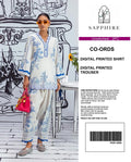 Sapphire Digital Printed Co-Ords Set (Shirt & Trouser)