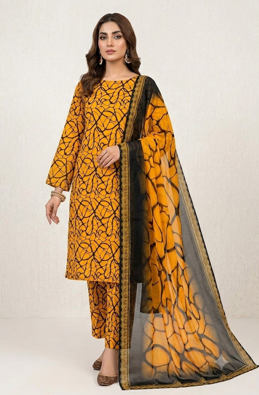 Bambar Dupatta Allover Printed 3PC