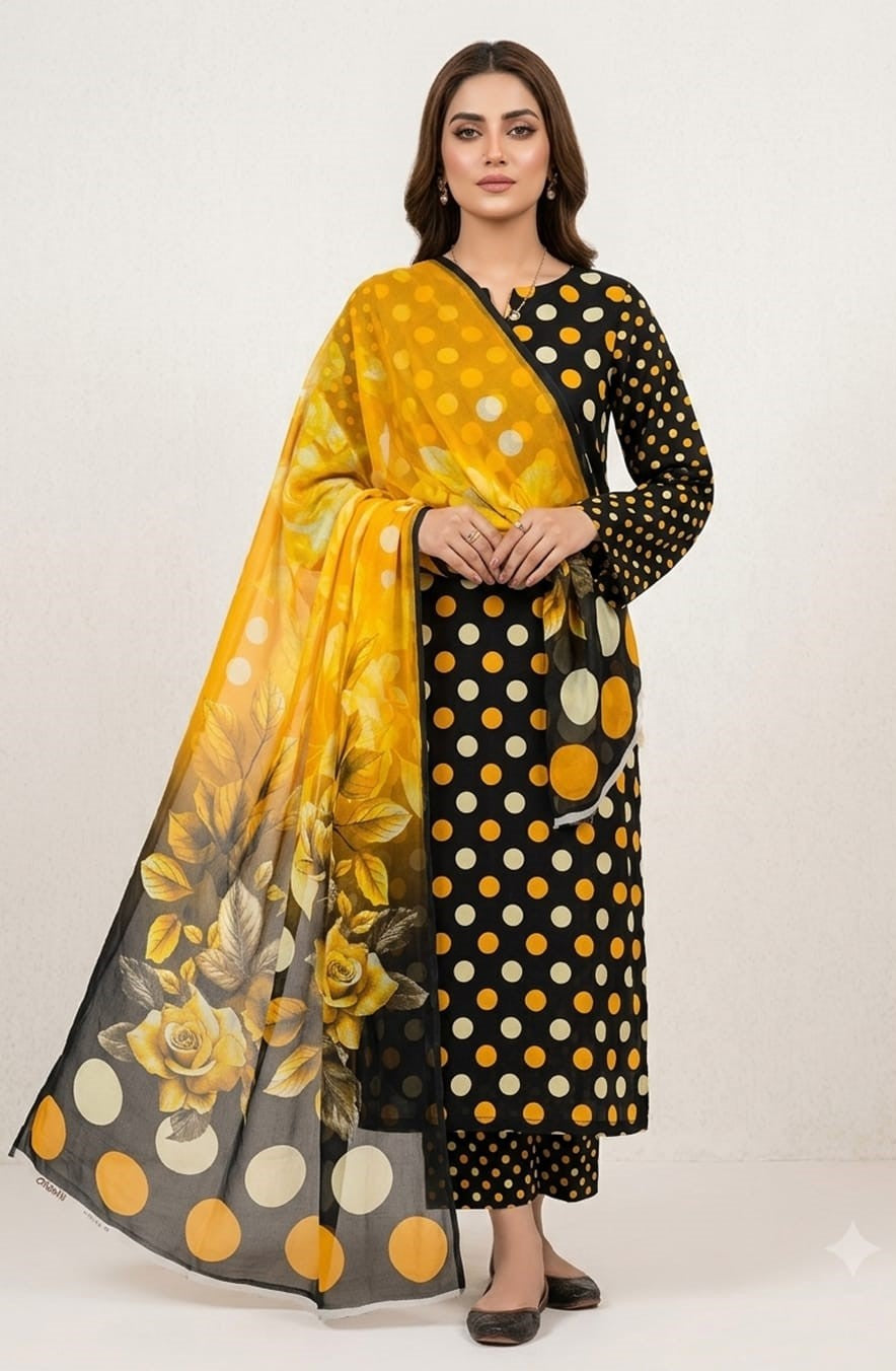 Bambar Dupatta Allover Printed 3PC