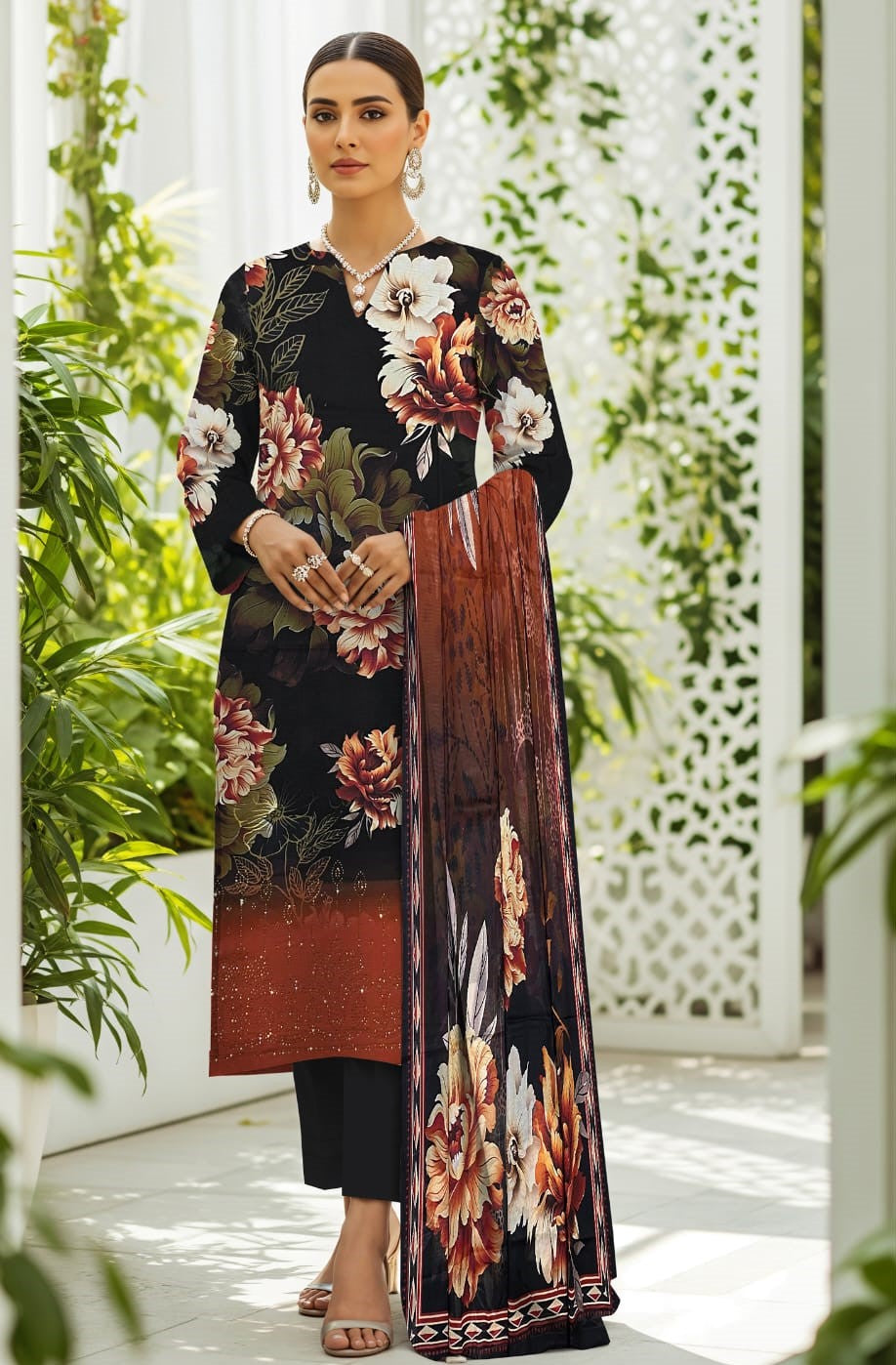 Premium Printed Stone Baana Doria Lawn