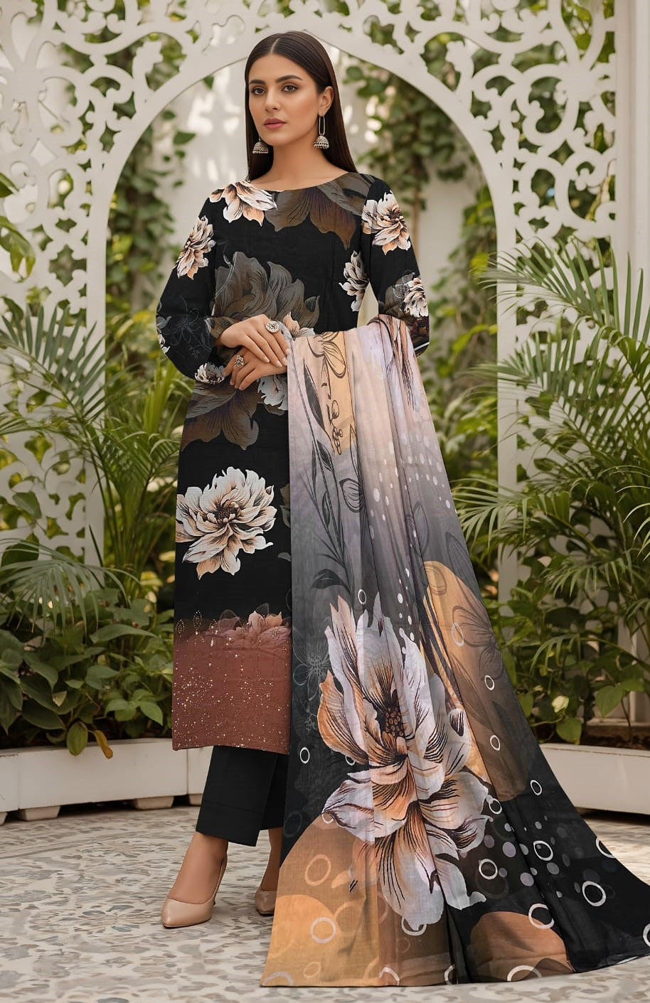 Premium Printed Stone Baana Doria Lawn