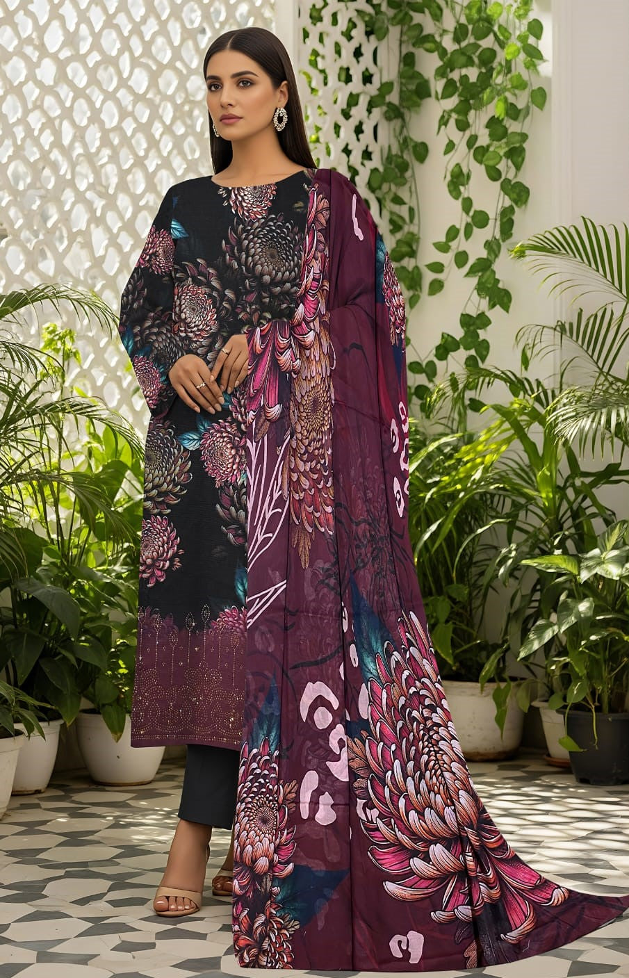 Premium Printed Stone Baana Doria Lawn