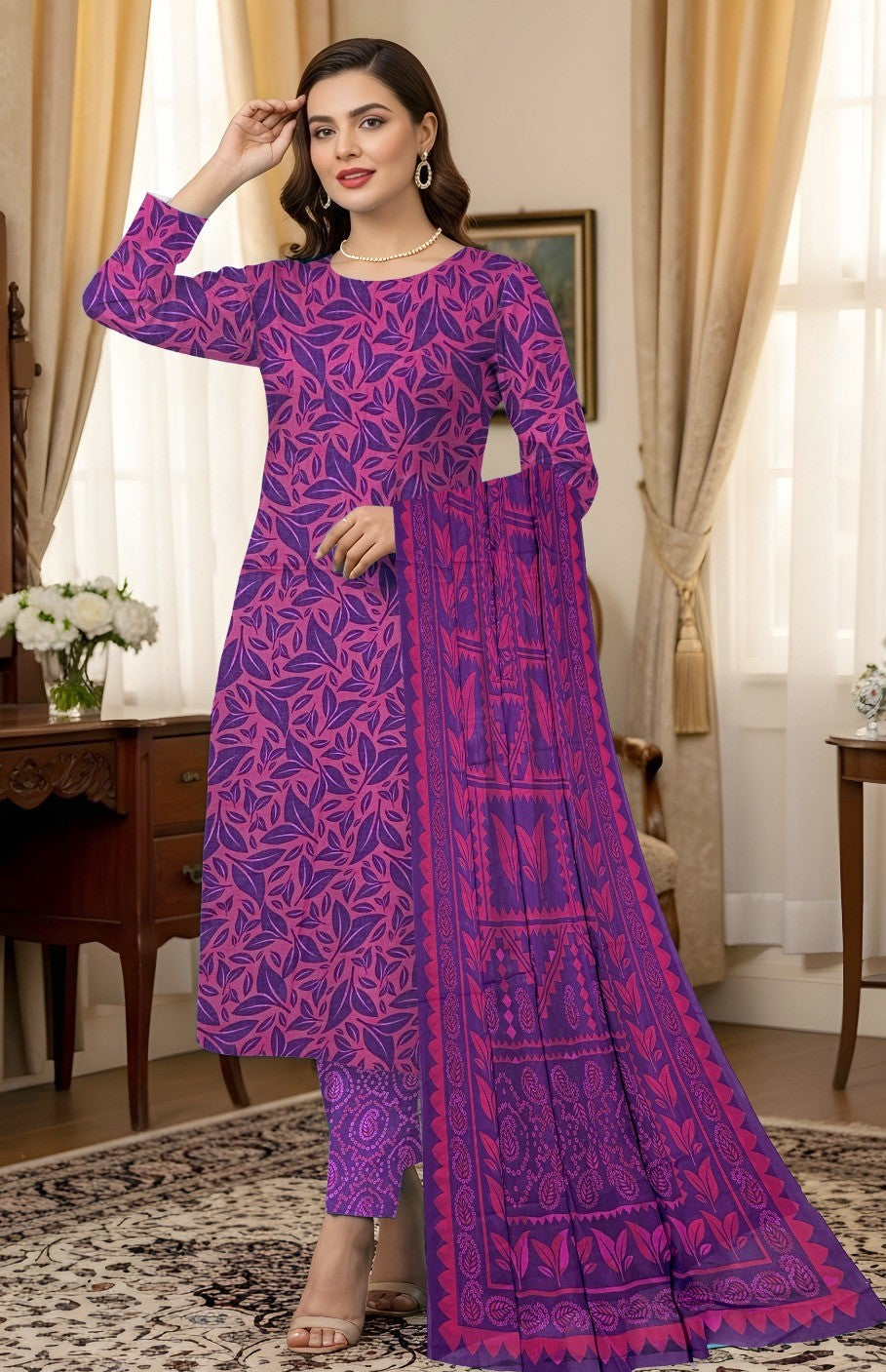 3 Piece Digital Printed Allover