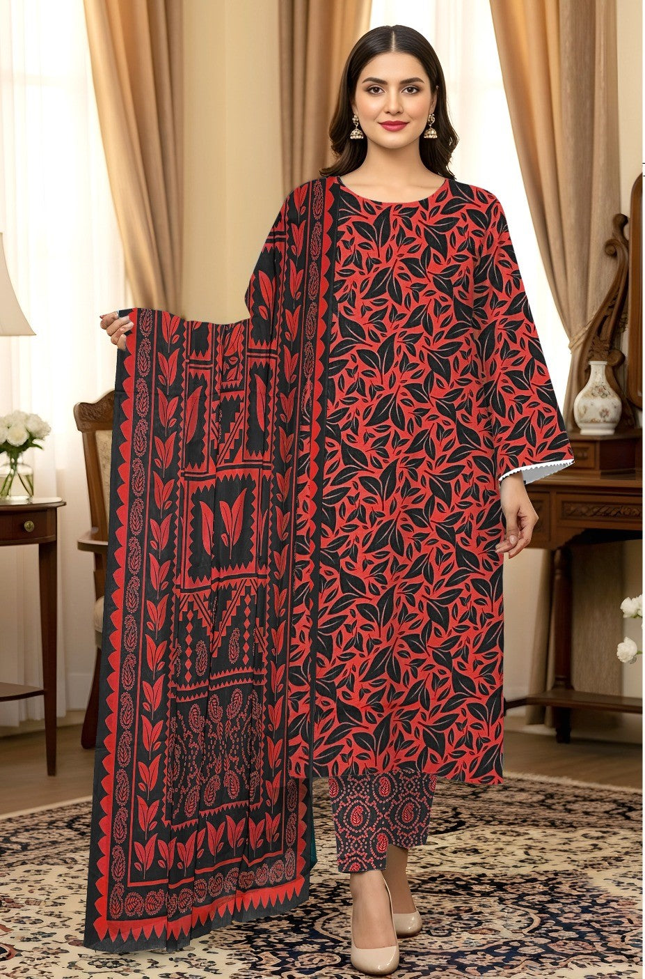 3 Piece Digital Printed Allover