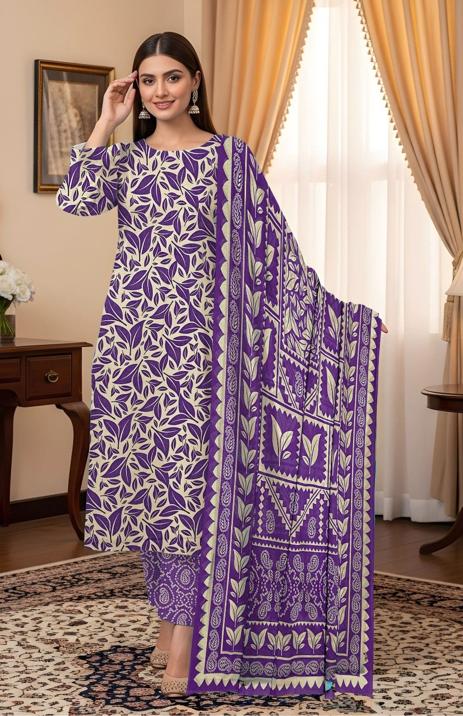 3 Piece Digital Printed Allover