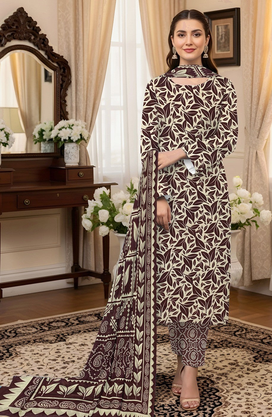 3 Piece Digital Printed Allover